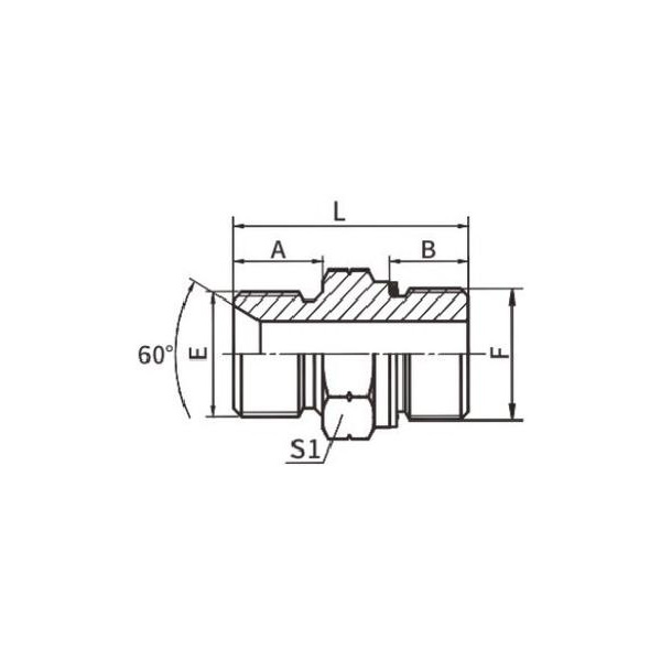 BSP Male Double For 60° Seat Bonded Seal /BSPT Male